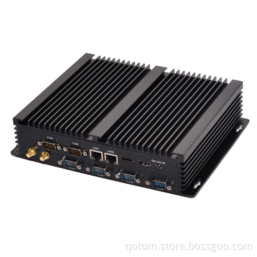 Qotom-T4010P Core i3-4010U Processor (3M Cache, 1.70 GHz) Mini Computer with 2 LAN 2 HD Video 6 COM
